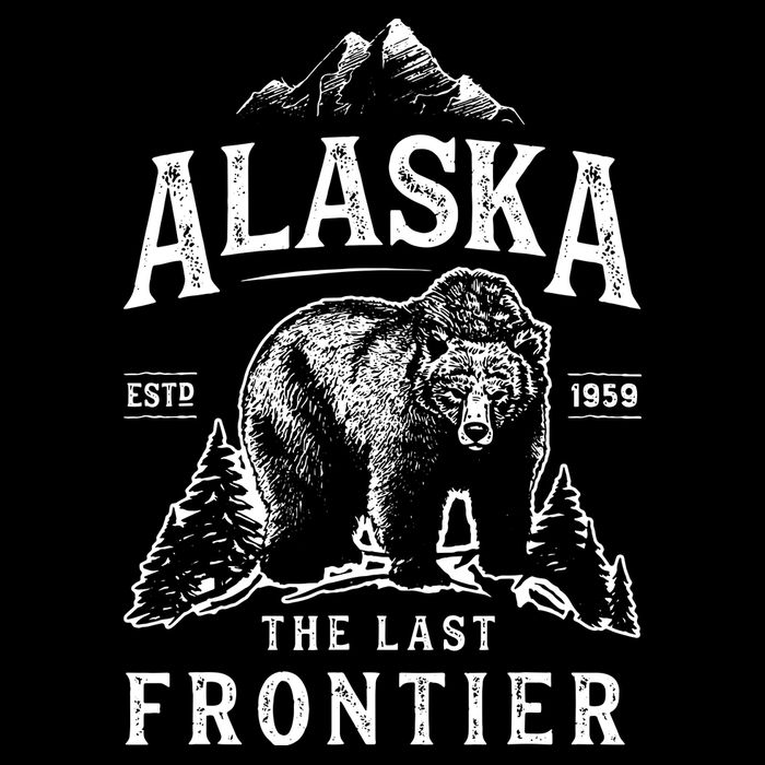Alaska The Last Frontier Bear Home Flatbill Hat