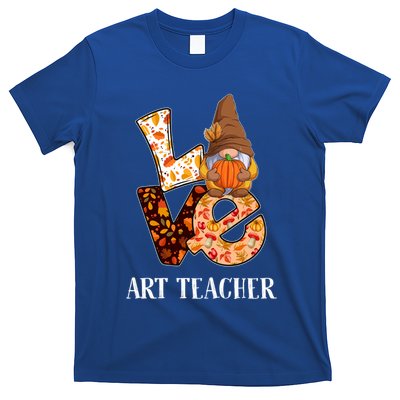 Art Teacher Love Autumn Fall Gnome For Teachers Gift T-Shirt