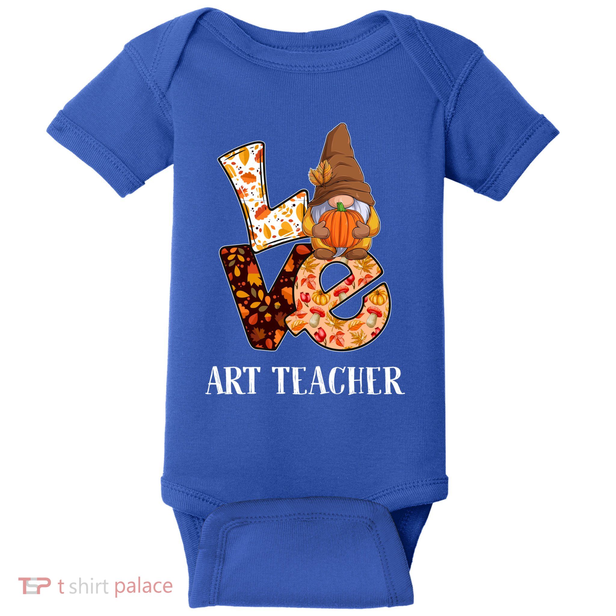 Art Teacher Love Autumn Fall Gnome For Teachers Gift Baby Bodysuit