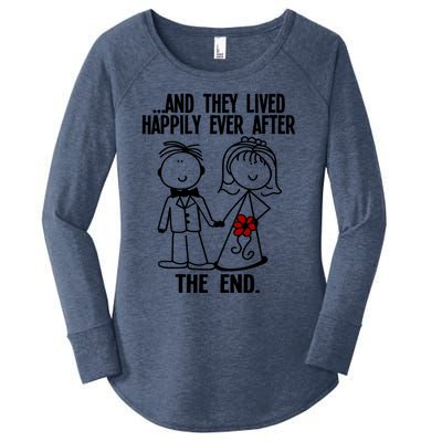 And They Lived Happily Ever After The End Funny Marriage Gift Women's Perfect Tri Tunic Long Sleeve Shirt