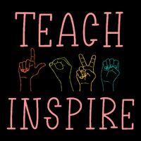 Asl Teach Love Inspire Sign Language Teacher Cooling Performance Crew T-Shirt