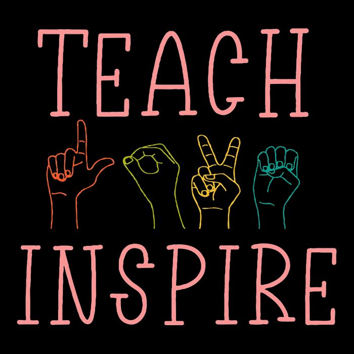 Asl Teach Love Inspire Sign Language Teacher Cooling Performance Crew T-Shirt