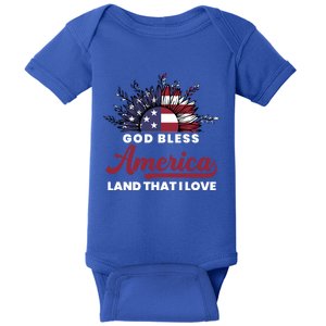 America The Land I Love Fun Memorial Day Veteran Graphic Gift Baby Bodysuit