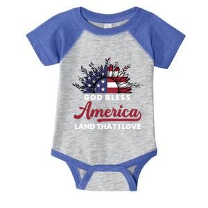 America The Land I Love Fun Memorial Day Veteran Graphic Gift Infant Baby Jersey Bodysuit