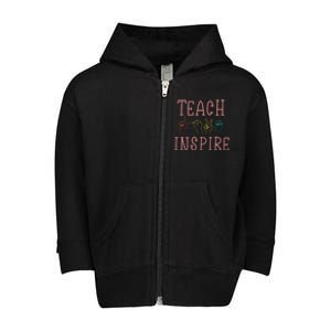 ASL Teach Love Inspire - Sign Language Teacher Gift Toddler Zip Fleece Hoodie