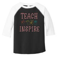 ASL Teach Love Inspire - Sign Language Teacher Gift Toddler Fine Jersey T-Shirt