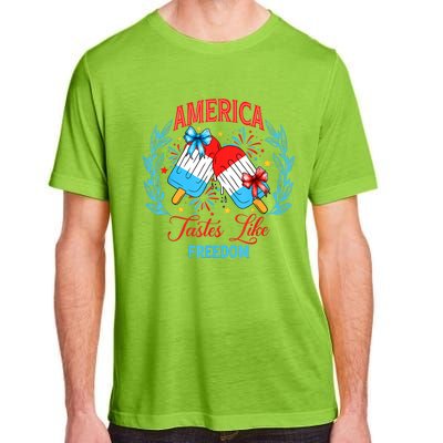 America Tastes Like Freedom 4th Of July Adult ChromaSoft Performance T-Shirt