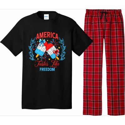 America Tastes Like Freedom 4th Of July Pajama Set