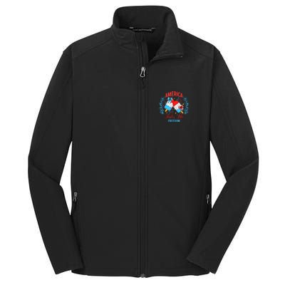 America Tastes Like Freedom 4th Of July Core Soft Shell Jacket