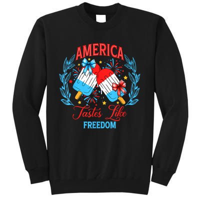 America Tastes Like Freedom 4th Of July Tall Sweatshirt