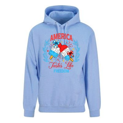 America Tastes Like Freedom 4th Of July Unisex Surf Hoodie