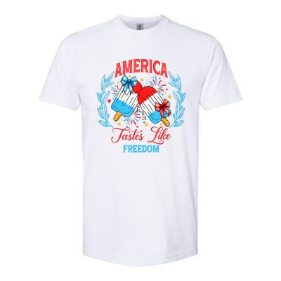 America Tastes Like Freedom 4th Of July Softstyle CVC T-Shirt