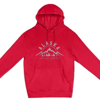 Alaska The Last Frontier Est. 1959 Mountains Nature Premium Pullover Hoodie