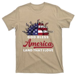 America The Land I Love Fun Memorial Day Veteran Graphic T-Shirt