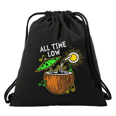 All Time Low Funny Coconut Beach Drawstring Bag