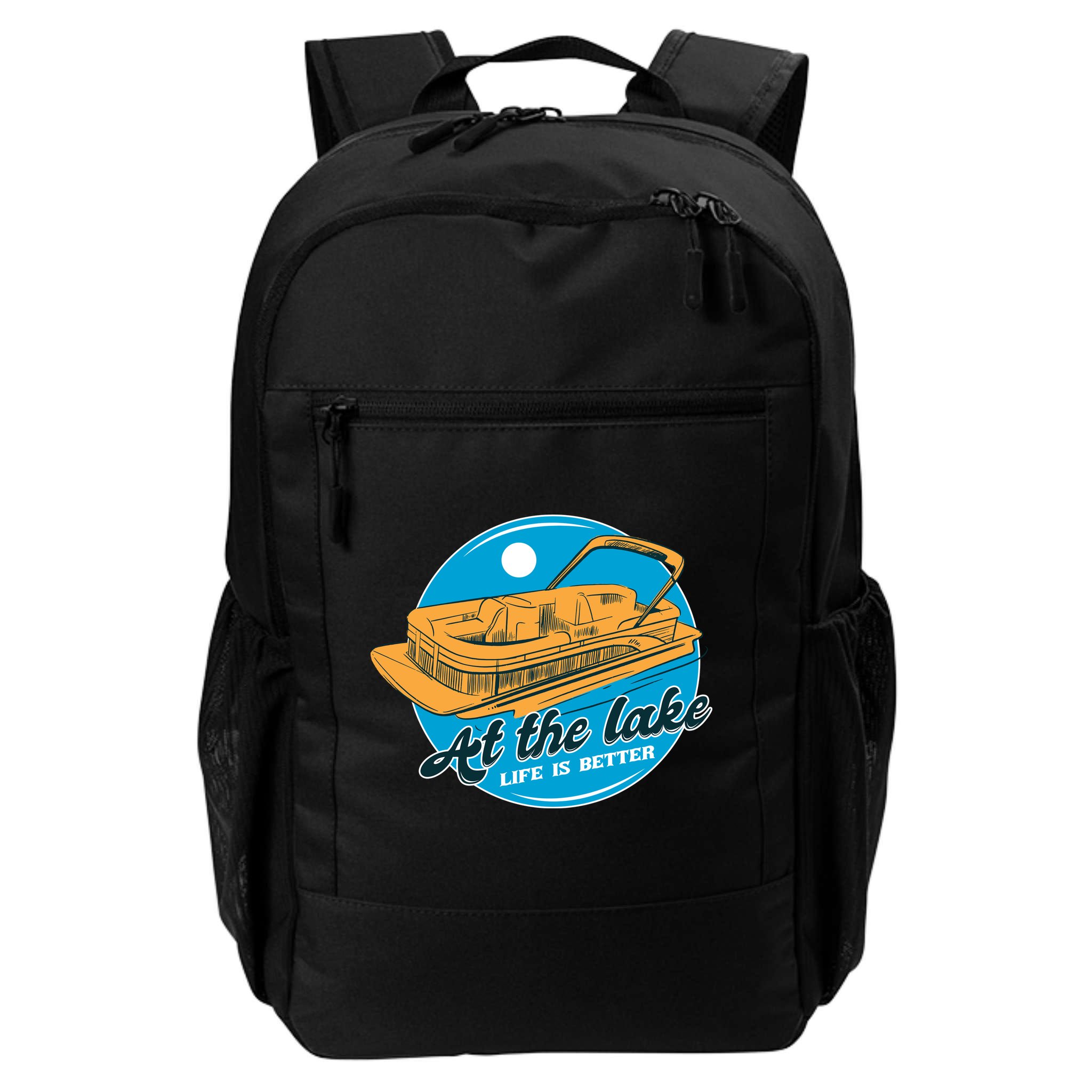 At The Lake Life Is Better Pontoon Backpack