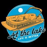 At The Lake Life Is Better Pontoon Backpack