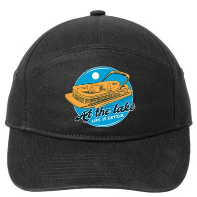 At The Lake Life Is Better Pontoon 7-Panel Snapback Hat