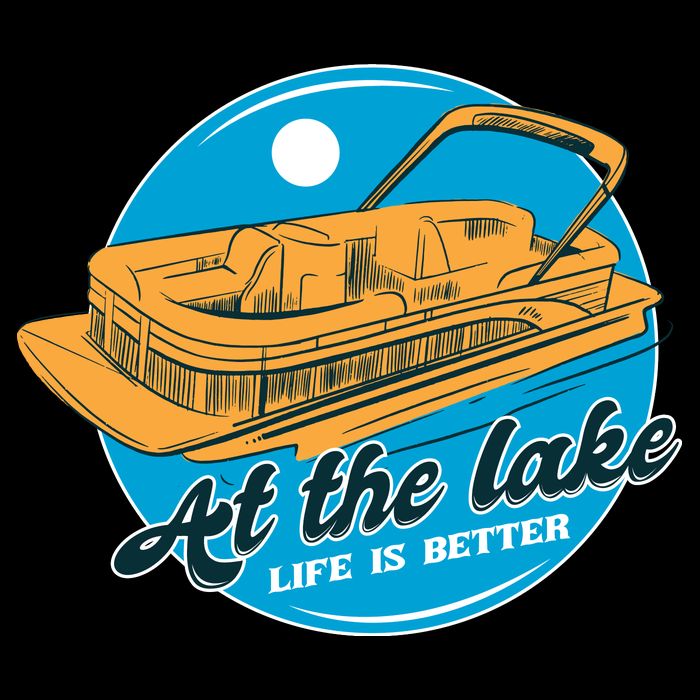 At The Lake Life Is Better Pontoon Zip Tote Bag