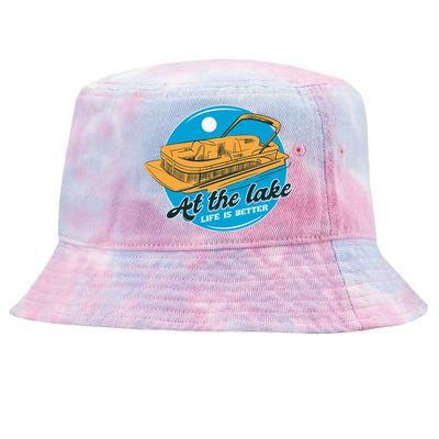 At The Lake Life Is Better Pontoon Tie-Dyed Bucket Hat