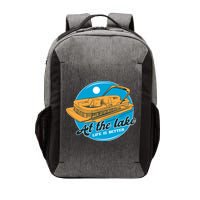 At The Lake Life Is Better Pontoon Vector Backpack