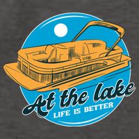 At The Lake Life Is Better Pontoon Vector Backpack