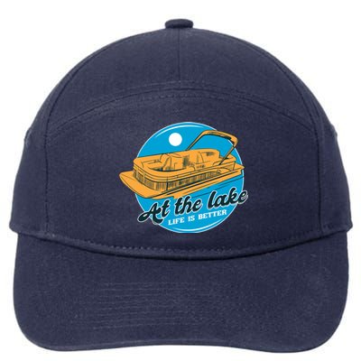 At The Lake Life Is Better Pontoon 7-Panel Snapback Hat