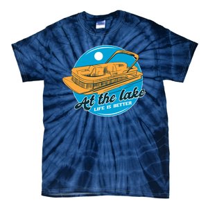 At The Lake Life Is Better Pontoon Tie-Dye T-Shirt