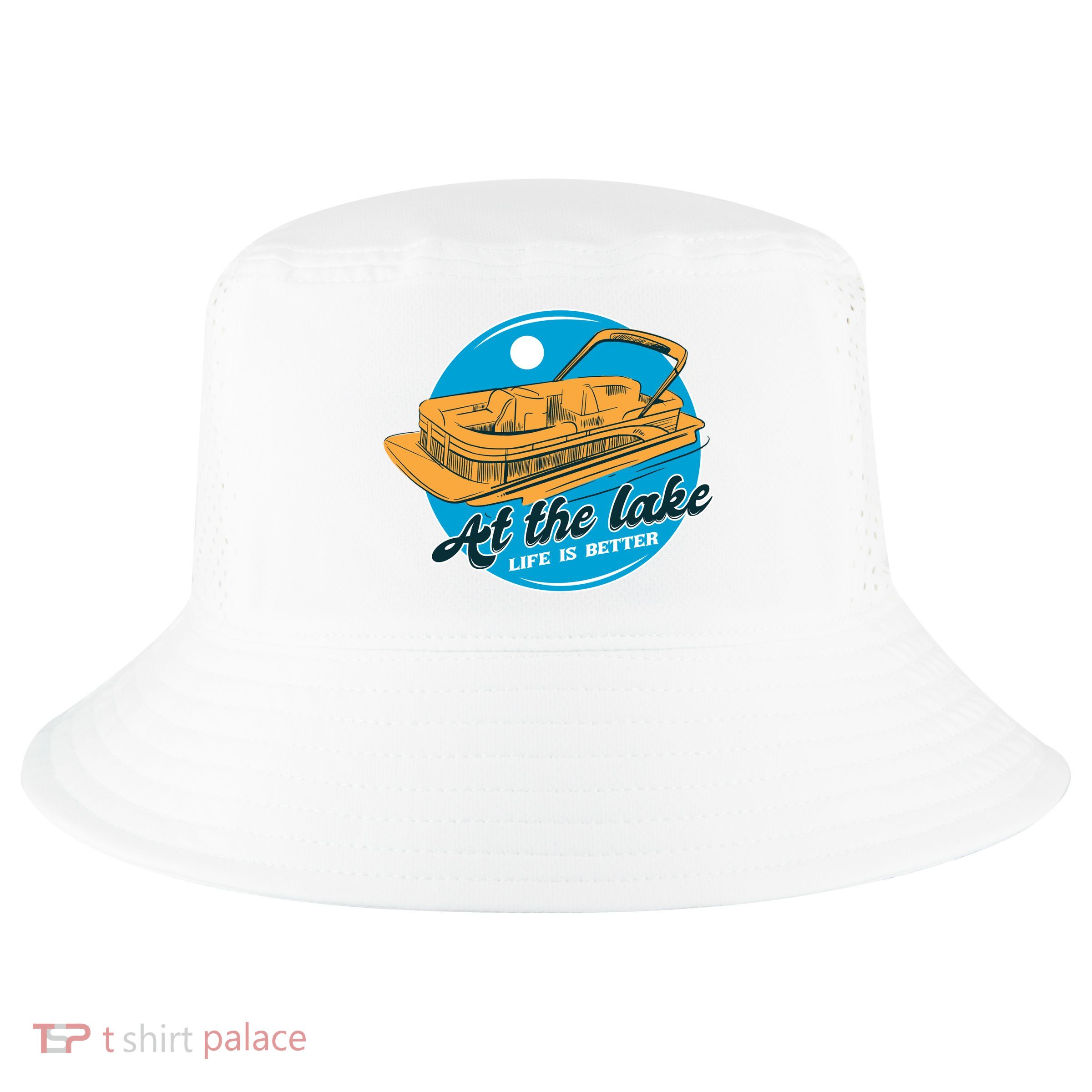 At The Lake Life Is Better Pontoon Cool Comfort Performance Bucket Hat