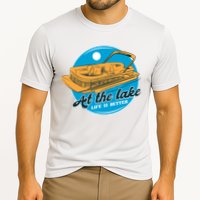 At The Lake Life Is Better Pontoon Cooling Performance Crew T-Shirt
