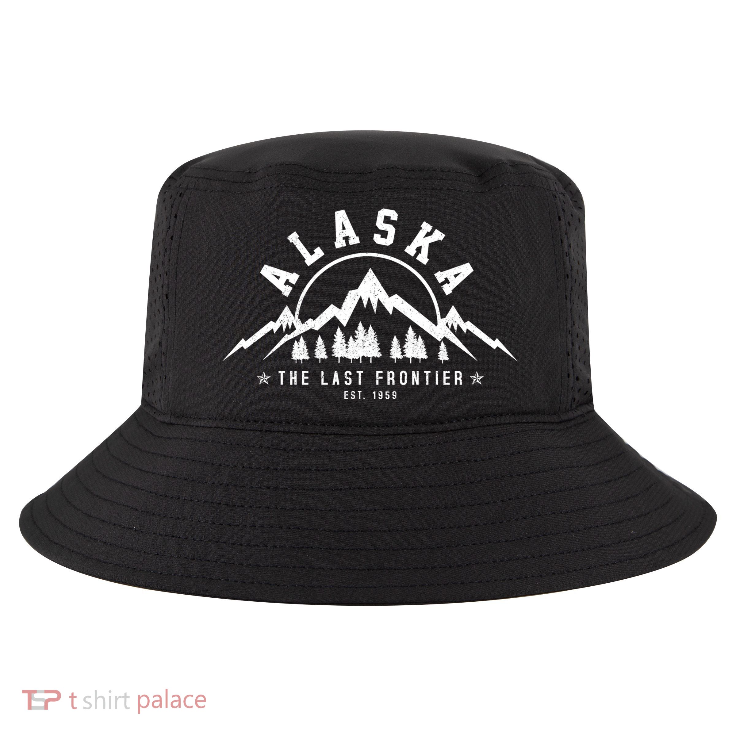Alaska The Last Frontier Est 1959 Mountains Nature Gift Cool Comfort Performance Bucket Hat