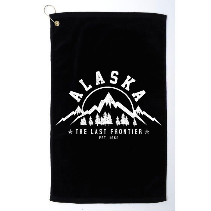 Alaska The Last Frontier Est 1959 Mountains Nature Gift Golf Towel