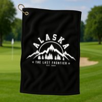 Alaska The Last Frontier Est 1959 Mountains Nature Gift Golf Towel
