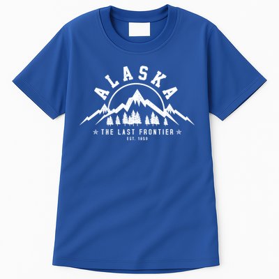 Alaska The Last Frontier Est 1959 Mountains Nature Gift Tall T-Shirt