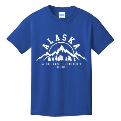 Alaska The Last Frontier Est 1959 Mountains Nature Gift Kids T-Shirt