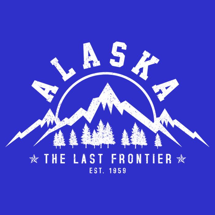 Alaska The Last Frontier Est 1959 Mountains Nature Gift Zip Tote Bag