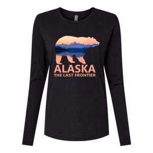 Alaska The Last Frontier Grizzly Bear Lake Gift Funny Gift Womens Cotton Relaxed Long Sleeve T-Shirt