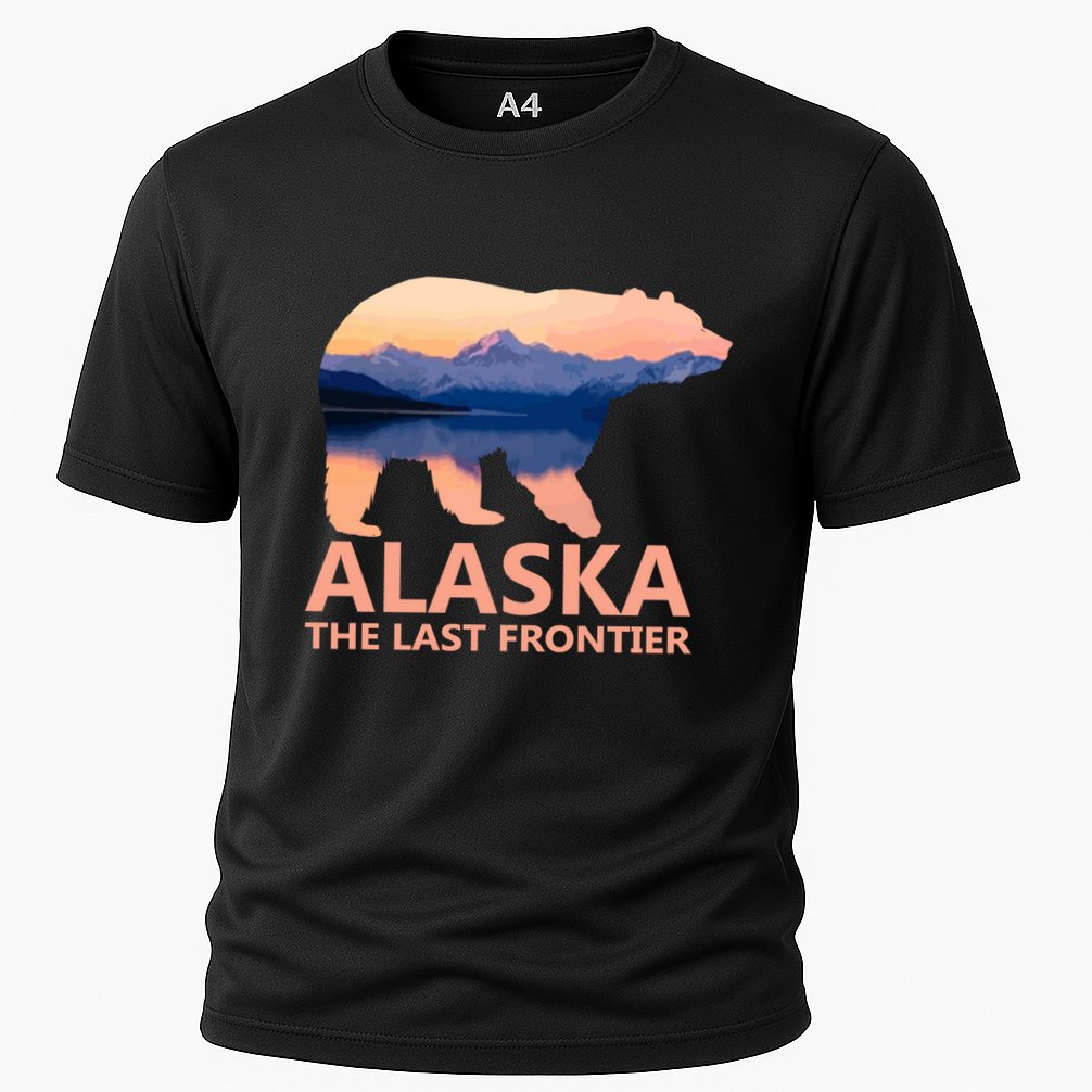 Alaska The Last Frontier Grizzly Bear Lake Gift Funny Gift Cooling Performance Crew T-Shirt