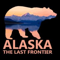 Alaska The Last Frontier Grizzly Bear Lake Gift Funny Gift Cooling Performance Crew T-Shirt