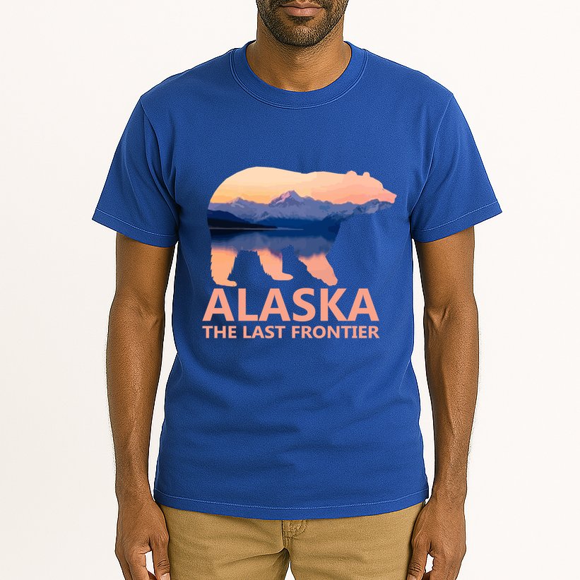 Alaska The Last Frontier Grizzly Bear Lake Gift Funny Gift Tall T-Shirt