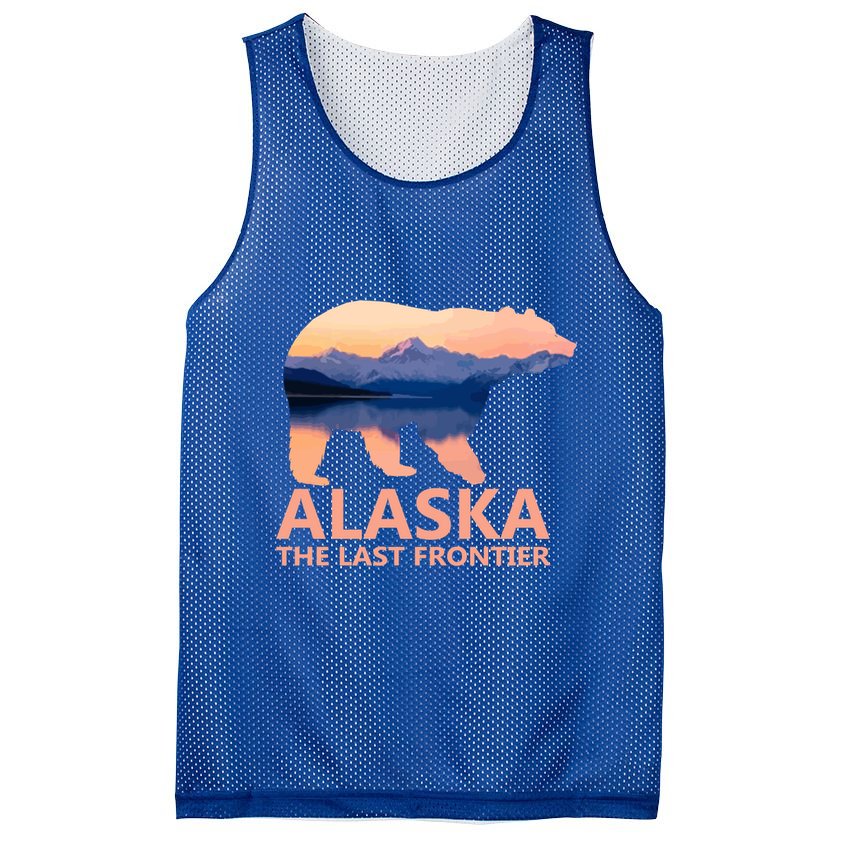 Alaska The Last Frontier Grizzly Bear Lake Gift Funny Gift Mesh Reversible Basketball Jersey Tank