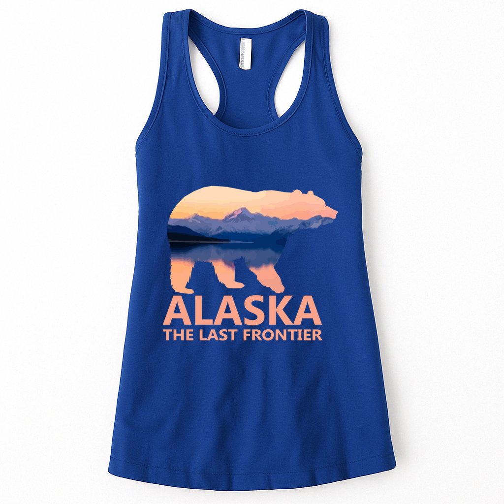 Alaska The Last Frontier Grizzly Bear Lake Gift Funny Gift Womens Tank Top
