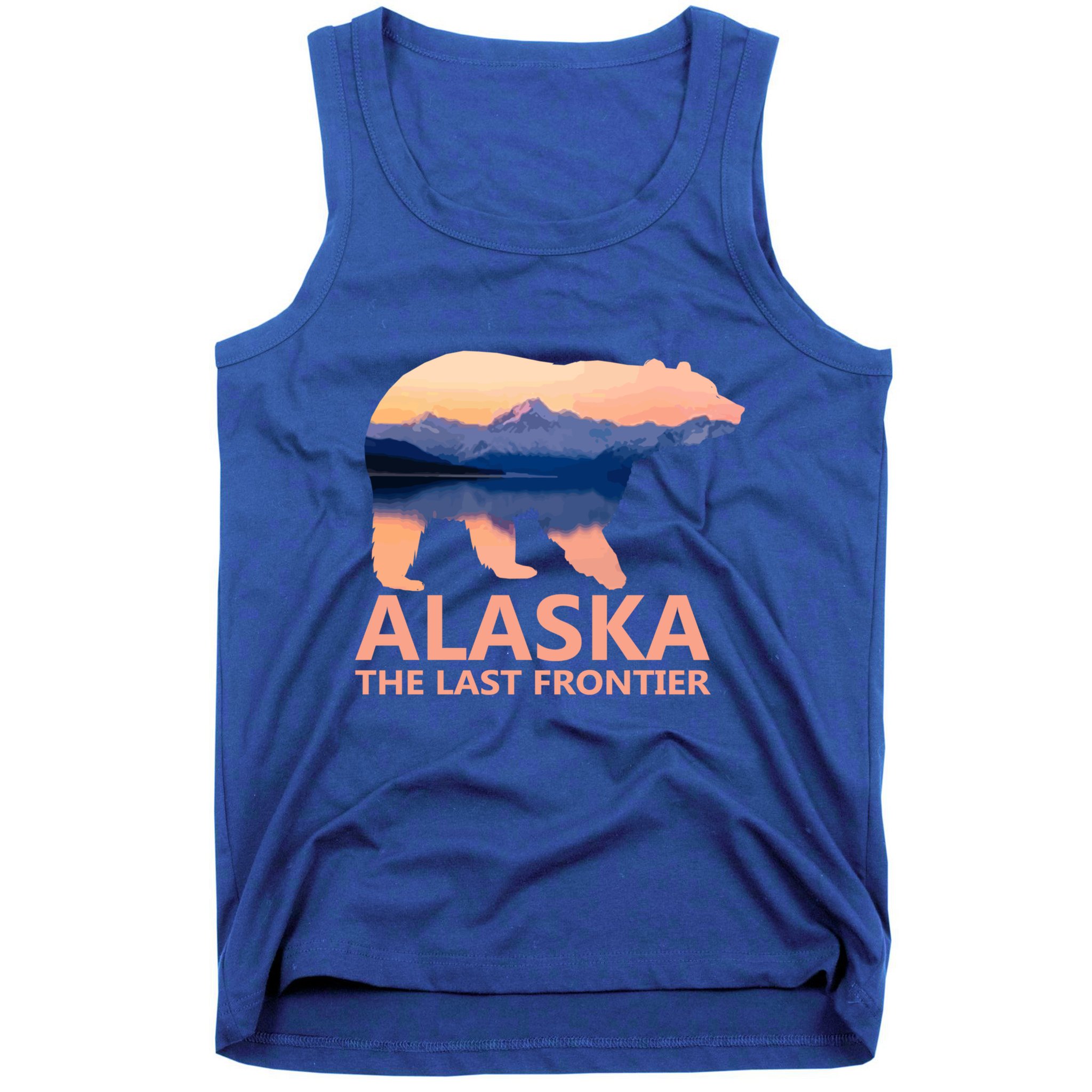 Alaska The Last Frontier Grizzly Bear Lake Gift Funny Gift Tank Top