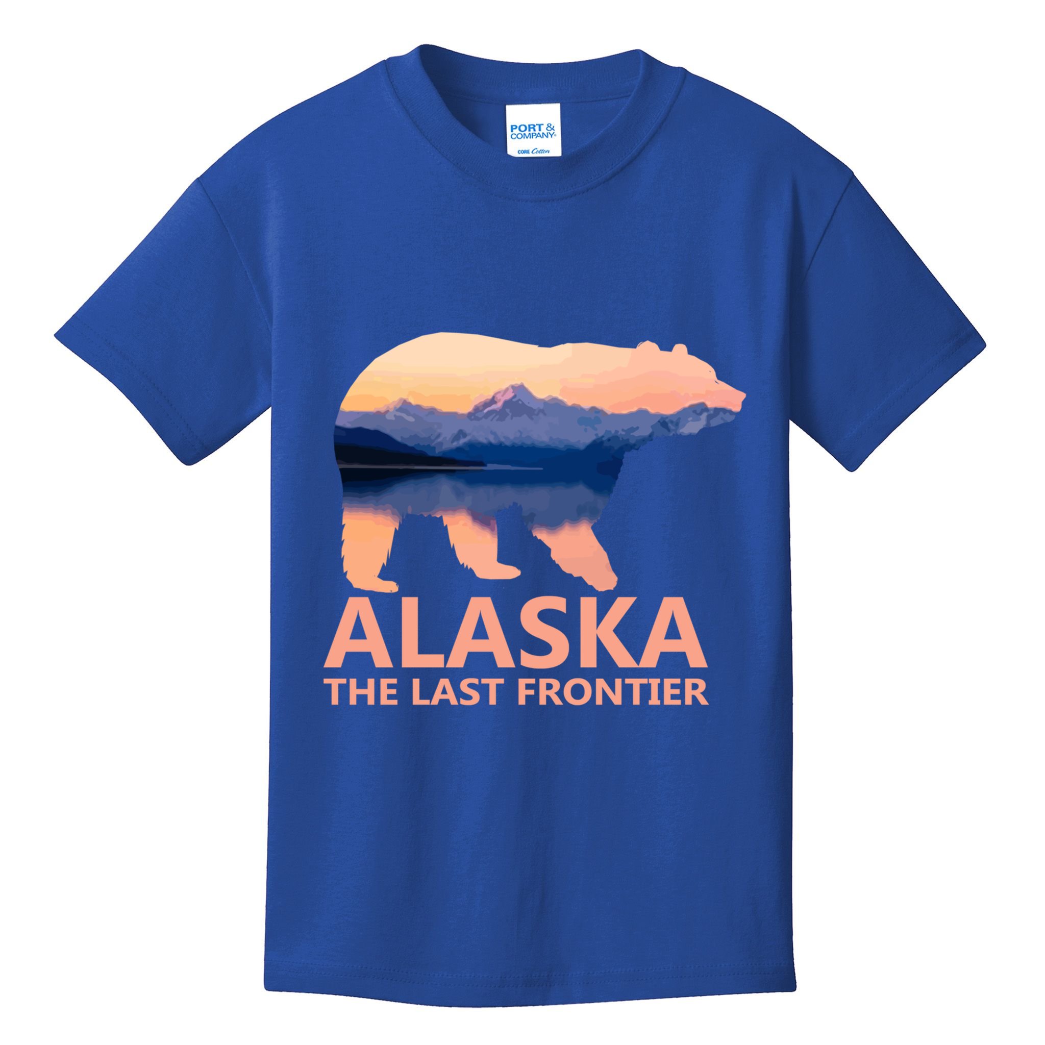 Alaska The Last Frontier Grizzly Bear Lake Gift Funny Gift Kids T-Shirt