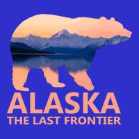 Alaska The Last Frontier Grizzly Bear Lake Gift Funny Gift Zip Tote Bag