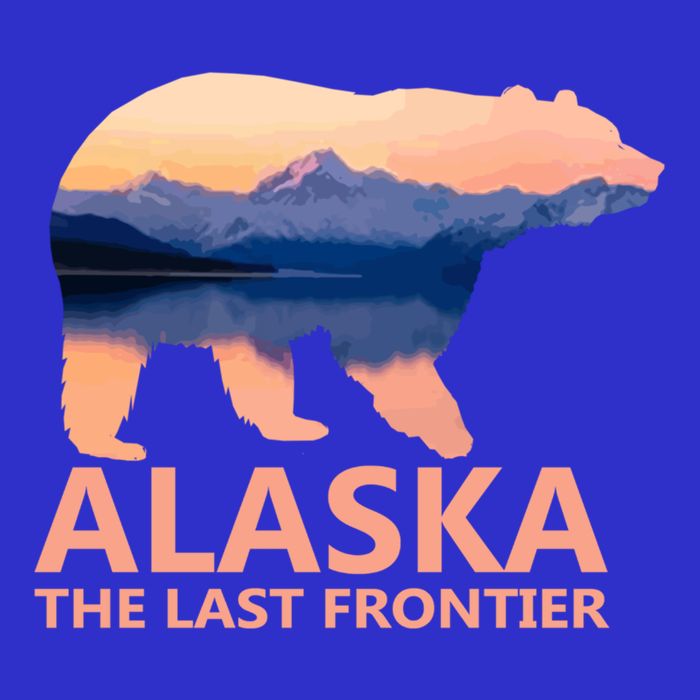 Alaska The Last Frontier Grizzly Bear Lake Gift Funny Gift Zip Tote Bag
