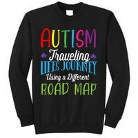Autism Traveling Life's Journey Using A Different Road Map Gift Sweatshirt