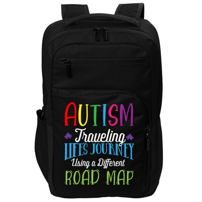 Autism Traveling Life's Journey Using A Different Road Map Gift Impact Tech Backpack