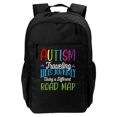 Autism Traveling Life's Journey Using A Different Road Map Gift Backpack