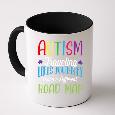 Autism Traveling Life's Journey Using A Different Road Map Gift Mug